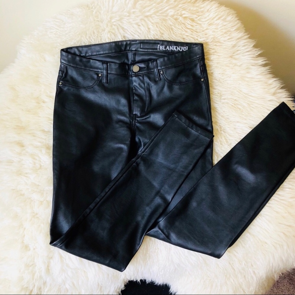Faux leather pants